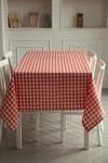 Waterproof Cotton Plaid Tablecloth - Checked Cover