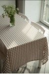 Waterproof Cotton Plaid Tablecloth - Checked Cover