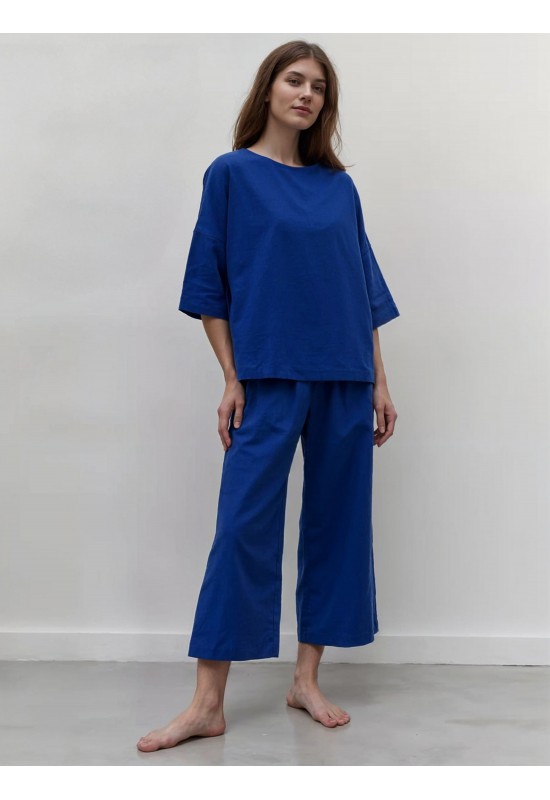 Linen 2-Piece Set: Loose T-Shirt and Pants