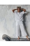 Loose Linen Pants - Wide Leg Trousers - Culottes