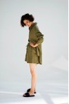 Oversized linen shirt women Collar Long sleeve