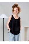 Linen Simple Tank Top - Sleeveless Loose Blouse