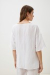 Muslin Top Short Sleeves - Loose Cotton Blouse 