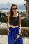 Square Neck Linen Crop Top with Back Buttons