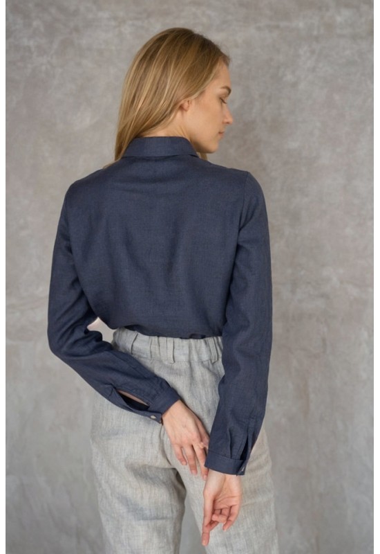 Linen Button-Down Blouse | Women's Tailored Shirt