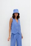  Linen Vest Top | High-Quality Waistcoat with Buttons