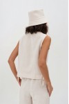  Linen Vest Top | High-Quality Waistcoat with Buttons