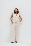  Linen Vest Top | High-Quality Waistcoat with Buttons