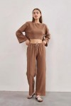 Cotton Gauze Muslin Pants: High Waist, Elastic 