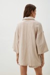 Long Sleeves Muslin Shirt : Crinkle Cotton Blouse