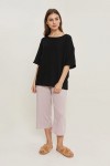 Muslin Top Short Sleeves - Loose Cotton Blouse 