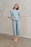 Linen 2-Piece Set: Loose T-Shirt and Pants