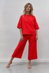 Linen 2-Piece Set: Loose T-Shirt and Pants