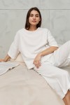 Linen 2-Piece Set: Loose T-Shirt and Pants
