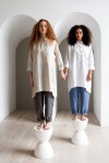 Linen Long Shirt - Asymmetrical Cut, Lond Sleeves 