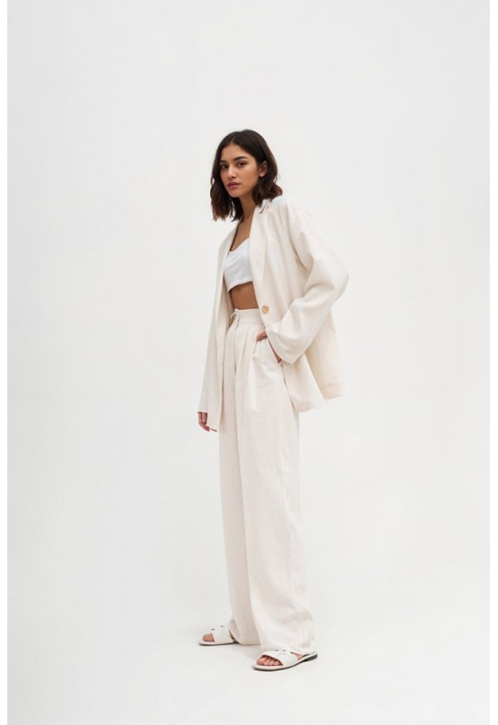 Loose linen jacket women Long sleeve 