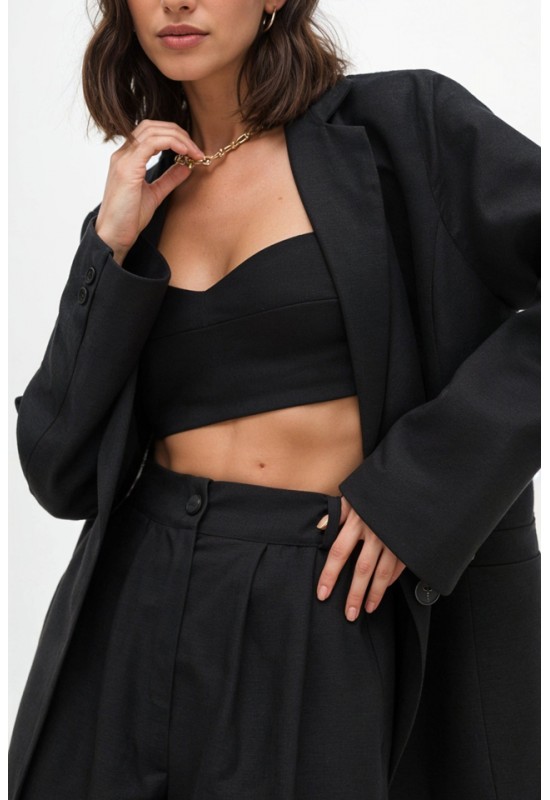 Loose linen jacket women Long sleeve 