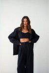 Loose linen jacket women Long sleeve 