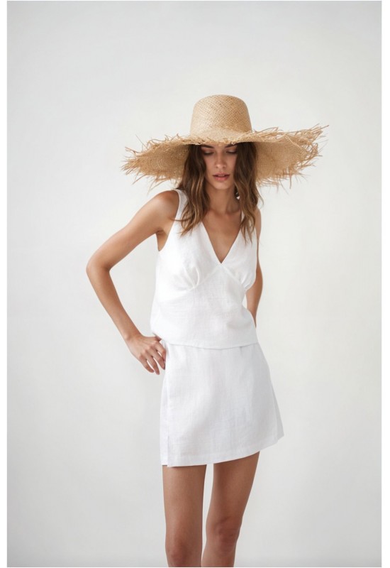 Linen strap top in various colors