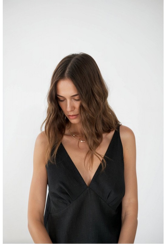 Linen strap top in various colors