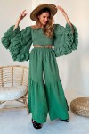 Muslin loose pants and top Cotton set for women 