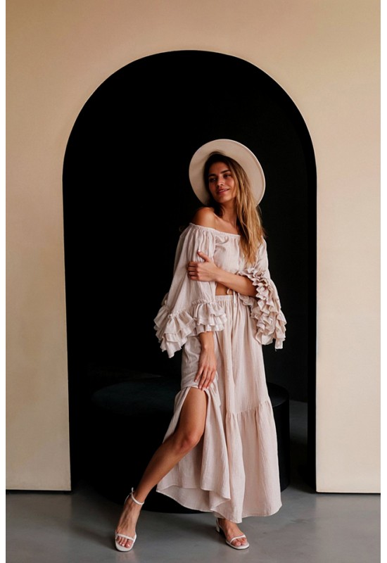 Muslin loose pants and top Cotton set for women 