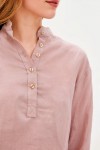 Linen loose shirt for women Half buttons