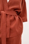 Linen wrap kimono jacket for women 