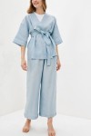 Linen wrap kimono jacket for women 