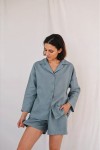 Linen kimono shirt for women 
