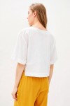 Linen top for women Loose crop blouse with sleeves