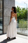 Linen tie back crop top Linen tank top Open back