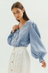 Linen Blouse with Puff Sleeves BETSY in various colors