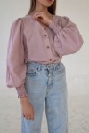 Linen Blouse with Puff Sleeves BETSY in various colors