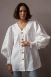 Linen Blouse with Puff Sleeves BETSY in various colors