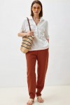 Stylish High Waist Linen Trousers with Elastic 
