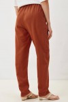 Stylish High Waist Linen Trousers with Elastic 