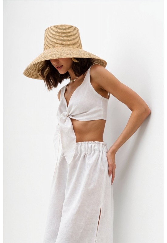 Linen Tie-Front Top VERA in various colors