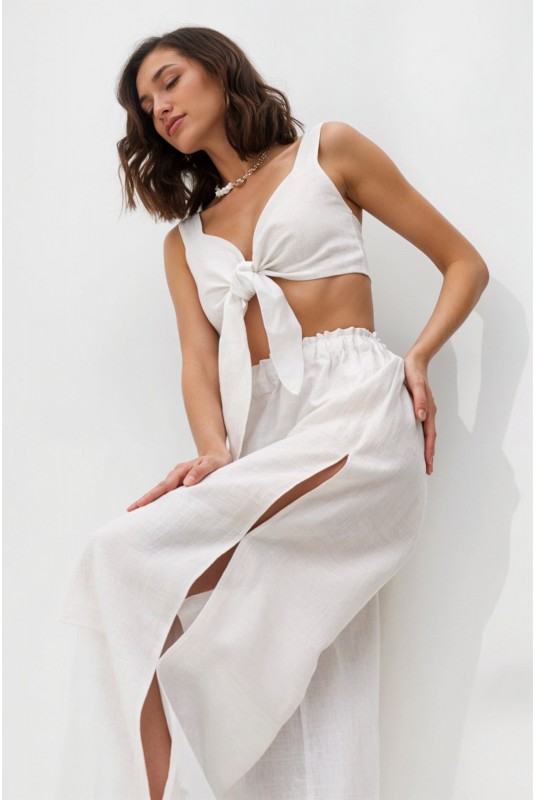 Linen Split Hem Pants HOPE in various colors