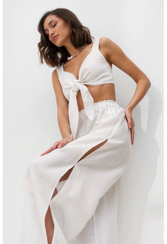 Linen Tie-Front Top VERA in various colors