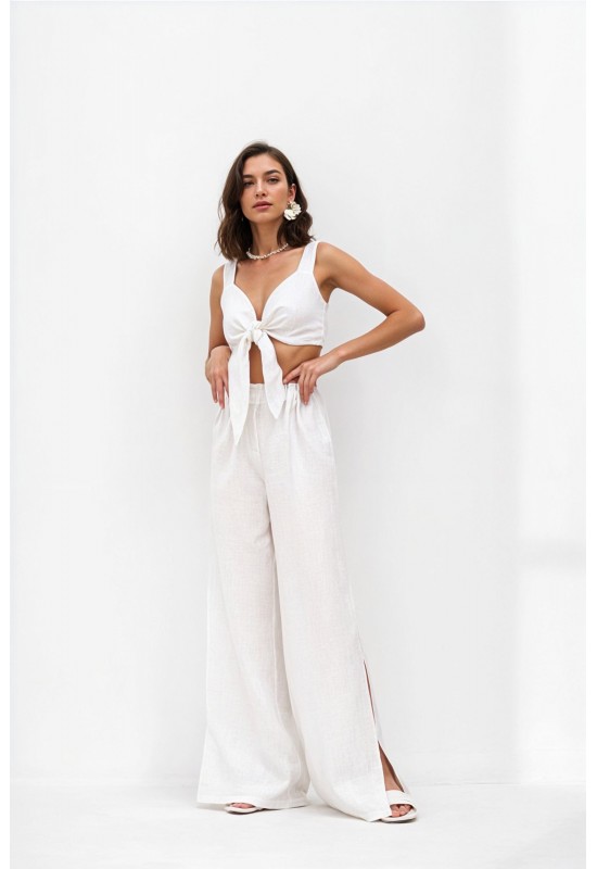 Linen Tie-Front Top VERA in various colors