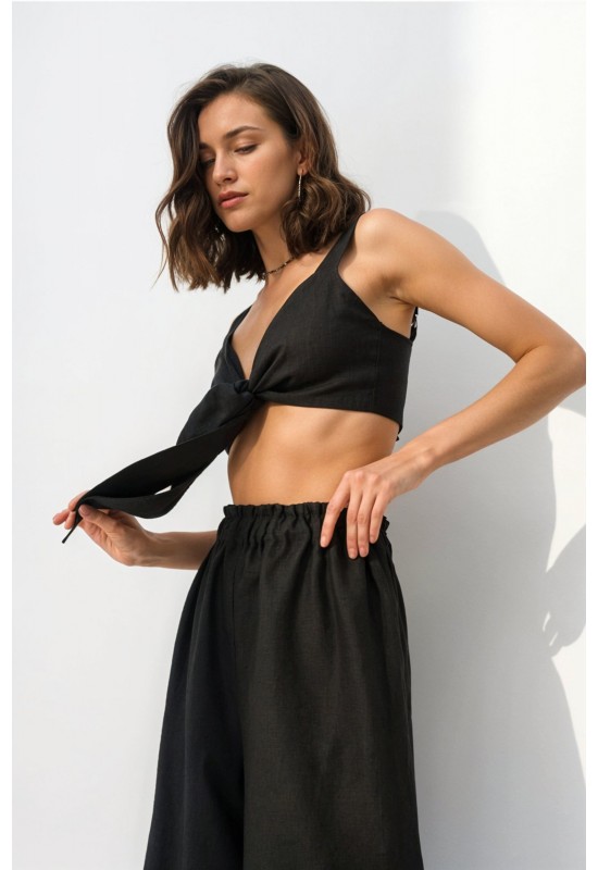 Linen Tie-Front Top VERA in various colors