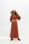Linen Maxi skirt for women | Wrap High waist skirt