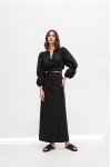 Linen Maxi skirt for women | Wrap High waist skirt