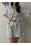 Gauze Muslin shorts | High waist Cotton shorts 
