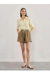 Gauze Muslin shorts | High waist Cotton shorts 