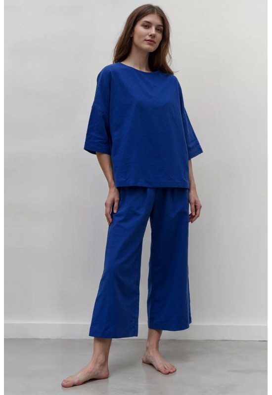 Loose Linen Pants - Wide Leg Trousers - Culottes