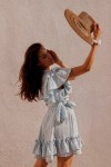 Muslin skirt with ruffles Cotton gauze fabric