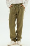 Drawstring Men's Linen Pants with Elastic Waist 