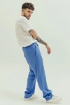 Drawstring Men's Linen Pants with Elastic Waist 